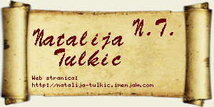 Natalija Tulkić vizit kartica